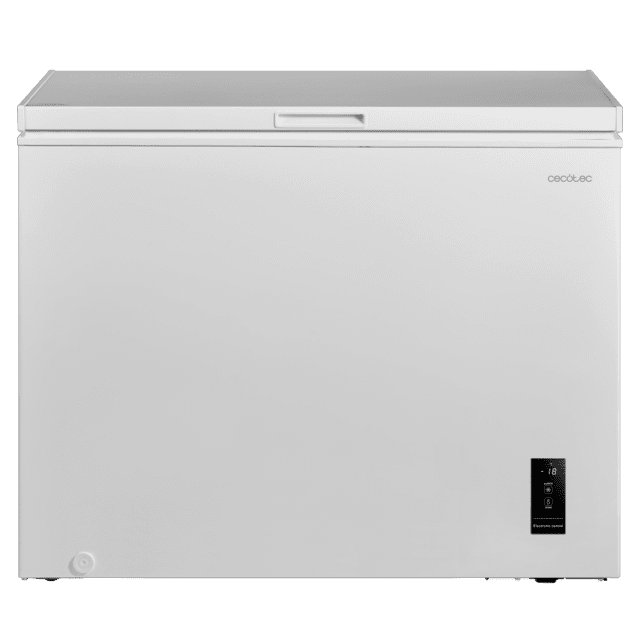 Bolero CoolMarket Chest 249P White E Cecotec - Congelador Horizontal 249L, Cesta con asas, Control Electrónico LED, UltraContact D-Cool, Dual Function, Puerta ZeroG (80º-30º), Fast Freezing y Diseño Compacto