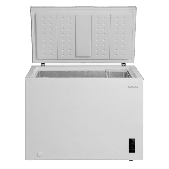 Bolero CoolMarket Chest 249P White E Cecotec - Congelador Horizontal 249L, Cesta con asas, Control Electrónico LED, UltraContact D-Cool, Dual Function, Puerta ZeroG (80º-30º), Fast Freezing y Diseño Compacto
