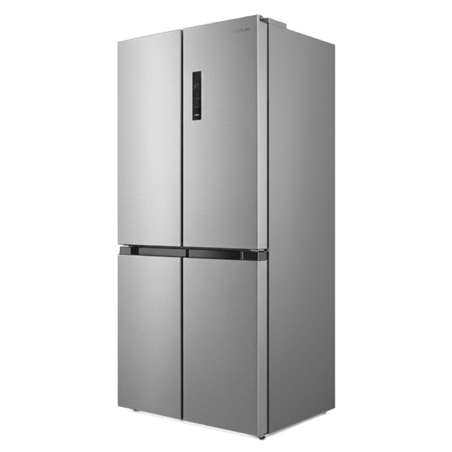 Bolero CoolMarket 4D 474 Inox E Frigorífico 4 puertas inox con una gran capacidad de 474 L, 177,5 cm de alto y 83,3 cm de ancho, cajón temperatura variable, apertura puerta 90º y compresor Inverter Plus. Además, es ultra silencioso (35 dB) y cuenta con distintos modos como Fast Cooling y Fast Freezing, así como sistemas como MultiAirFlow, sensores de temperatura y Total NoFrost.