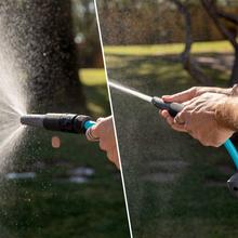 HydroShell 100 Pro Carrete de manguera de 10m. Enrollador automático con SlowReturn y Smooth Technology. Diseño portátil y ergonómico. Incluye pistola pulverizadora con tanque para jabón y 8 funciones.