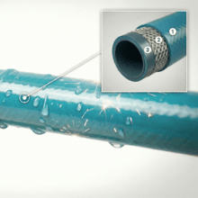 HydroShell 300 Pro 30 m langer Wasserschlauchaufroller. Automatischer Aufroller mit SlowReturn- und Smooth‑Technologie. Tragbares und ergonomisches Design. Inklusive Sprühpistole mit integriertem Reinigungsmitteltank und 8 Sprühfunktionen.