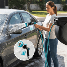 HydroShell 300 Pro 30 m langer Wasserschlauchaufroller. Automatischer Aufroller mit SlowReturn- und Smooth‑Technologie. Tragbares und ergonomisches Design. Inklusive Sprühpistole mit integriertem Reinigungsmitteltank und 8 Sprühfunktionen.