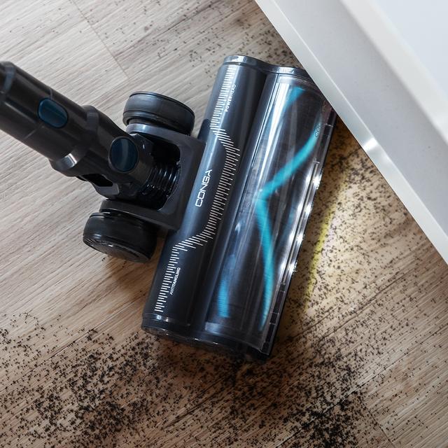 Conga Rockstar RS50 Aspirador escoba sin cables con 400 W y 120 AW de potencia de succión. Modo Auto. Limpia hasta 130 m2 sin parones en modo Eco.