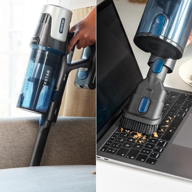 Conga Rockstar RS50 Aspirador escoba sin cables con 400 W y 120 AW de potencia de succión. Modo Auto. Limpia hasta 130 m2 sin parones en modo Eco.