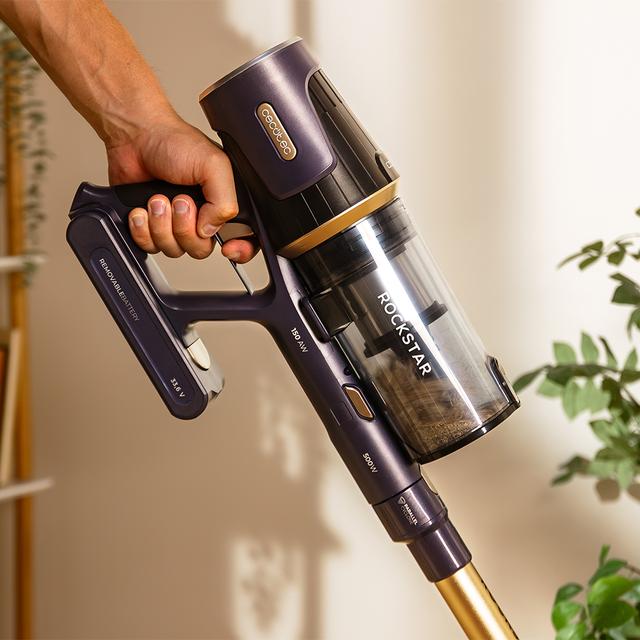Conga Rockstar RS70 Pet Flex Aspirador escoba sin cables con 500 W y 150 AW de potencia de succión. Modo Auto. Cepillo para animales y tubo flexible. Limpia hasta 140 m2 sin parones en modo Eco.