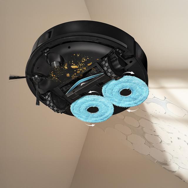 Conga X50 Robot aspirador con Motor de succión 15000 Pa. Base 4 en 1, navegación láser, mopas spin, cepillo lateral. Base total de autovaciado de polvo, agua y limpieza de las mopas. App y conexión Bluetooth y WiFi para redes 2,4 GHz.