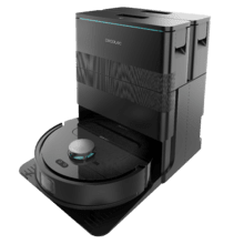 Conga X50 Robot aspirador con Motor de succión 15000 Pa. Base 4 en 1, navegación láser, mopas spin, cepillo lateral. Base total de autovaciado de polvo, agua y limpieza de las mopas. App y conexión Bluetooth y WiFi para redes 2,4 GHz.