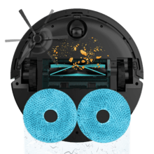 Conga X50 Robot aspirador con Motor de succión 15000 Pa. Base 4 en 1, navegación láser, mopas spin, cepillo lateral. Base total de autovaciado de polvo, agua y limpieza de las mopas. App y conexión Bluetooth y WiFi para redes 2,4 GHz.