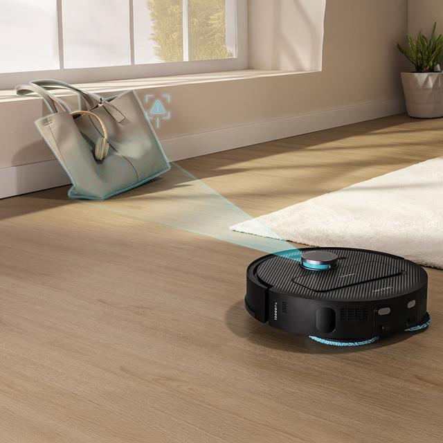 Conga X50 Robot aspirateur. Moteur d’aspiration de 15000 Pa. Base 4 en 1. Technologie laser. Tissus rotatifs. Brosse latérale. Application, connexion Bluetooth et Wi-Fi pour les réseaux de 2,4 GHz.