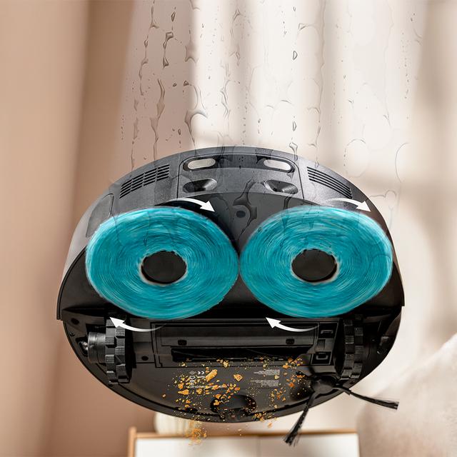 Conga X70 Robot aspirador con base autovaciado con Motor de succión 15000 Pa. Base 4 en 1. Tecnología láser e Inteligencia Artificial. Mopas giratorias. Cepillo lateral. App y conexión Bluetooth y WiFi para redes 2,4 GHz.
