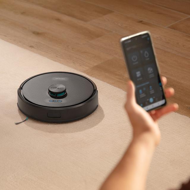 Conga M70 Robot aspirador con Navegación láser APP y Wifi. 20000 Pa de presión de succión, 180m2 de autonomía. Cepillo de silicona, especial para casas con mascotas.