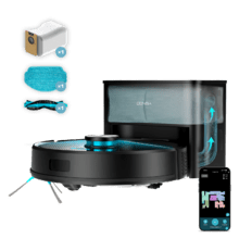 Conga Y50 Robot aspirador láser APP y Wifi. 5000 Pa de presión de succión. Cepillo multifunción para todas las superficies. Base de autovaciado con bolsa de polvo de 3 L.