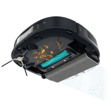 Conga Z100 Robot aspirador especialista en fregado con tecnología AI LaserEye. Fregado profesional con su mopa bimaterial XXL. Base total de autovaciado de polvo, de agua y limpieza de las mopas.  20000 Pa de presión de succión. APP y vinculación con Bluetooth y rededs 2,4 y 5 Ghz.