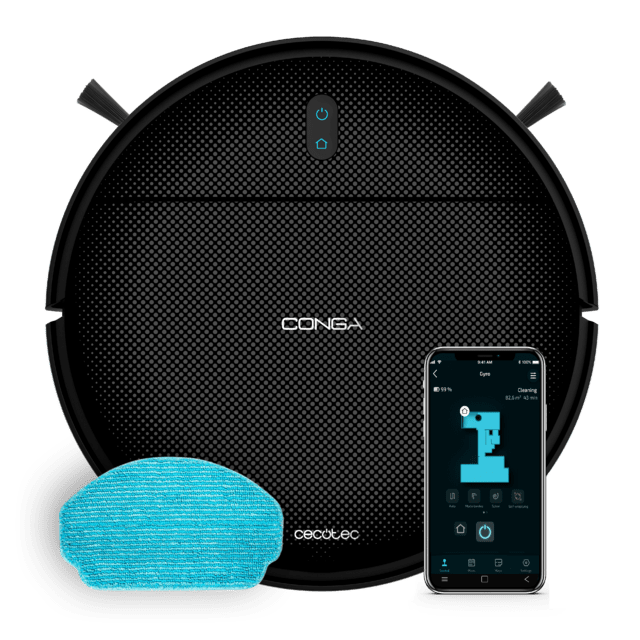 Robot Aspirador CECOTEC Conga M10 con app, mopa y cepillos laterales