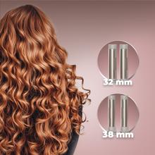 AirGlam 14in1 Flex Champagne Cepillo moldeador, con 14 accesorios, función flex, pantalla digital y estuche de cuero