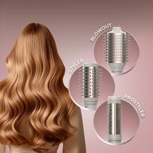 AirGlam 14in1 Flex Champagne Cepillo moldeador, con 14 accesorios, función flex, pantalla digital y estuche de cuero