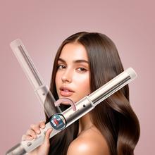 AirGlam 14in1 Flex Champagne Cepillo moldeador, con 14 accesorios, función flex, pantalla digital y estuche de cuero