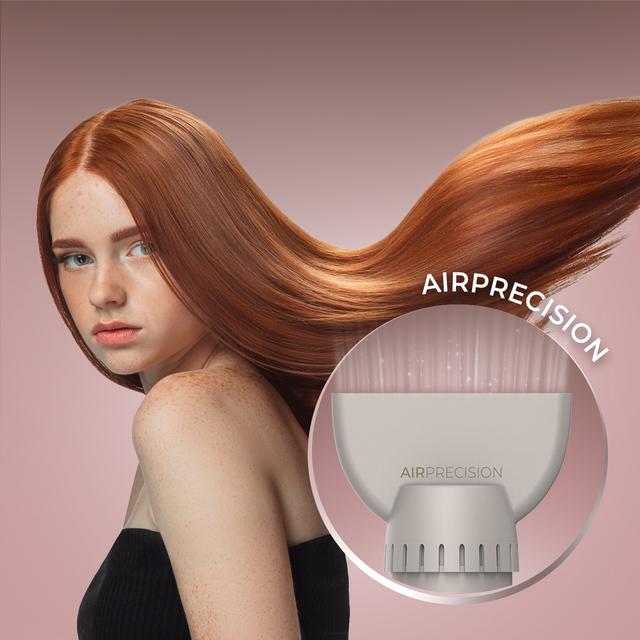 AirGlam 14in1 Flex Champagne Cepillo moldeador, con 14 accesorios, función flex, pantalla digital y estuche de cuero