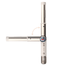 AirGlisse 14in1 Flex Champagne Cepillo moldeador, con 14 accesorios, función flex, pantalla digital y estuche de cuero
