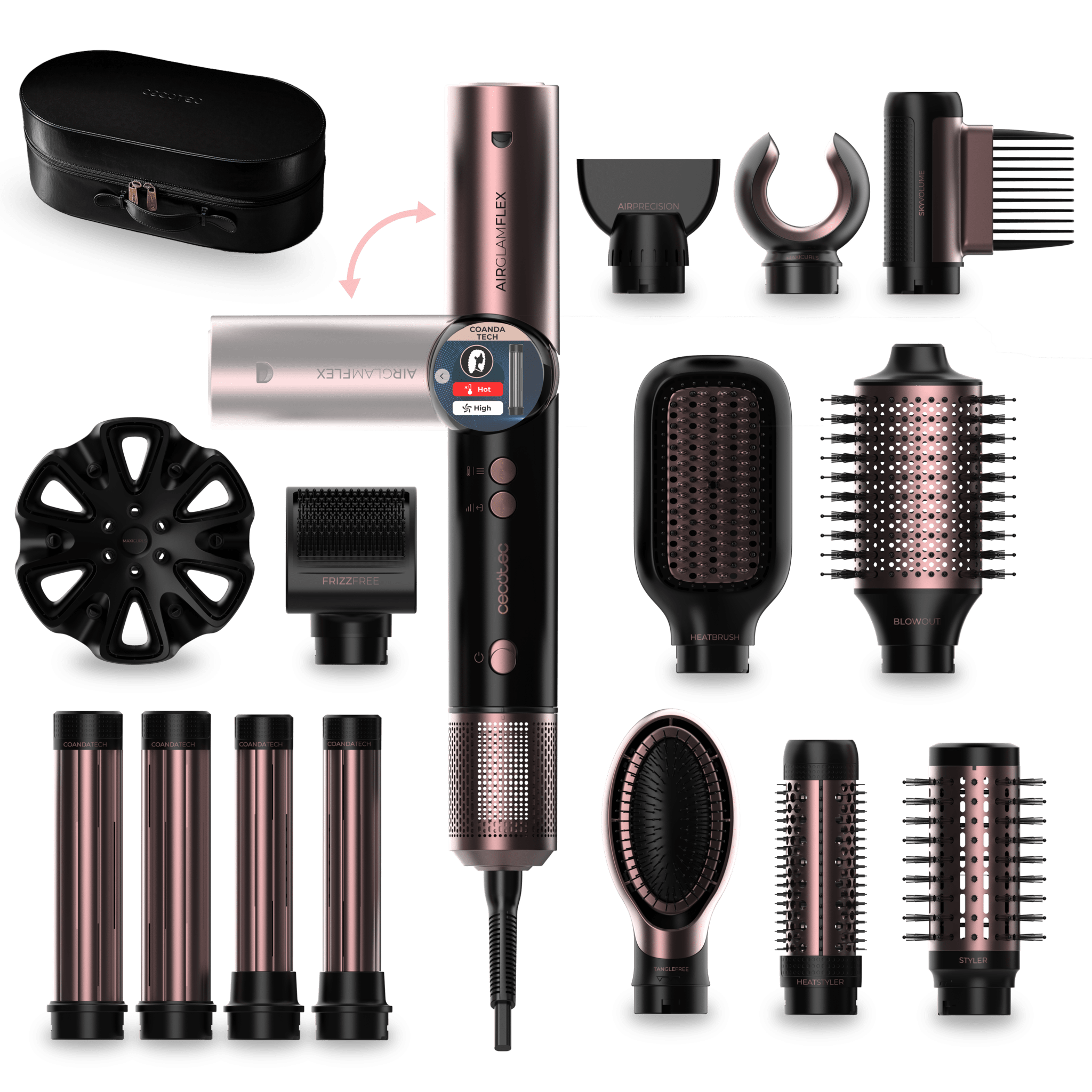 AirGlam 14in1 Flex Black Spazzola modellante