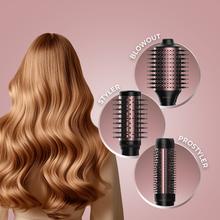 AirGlam 14in1 Flex Black Cepillo moldeador AirGlam 14in1 Flex Champagne, con 14 accesorios, función flex, pantalla digital y estuche de cuero