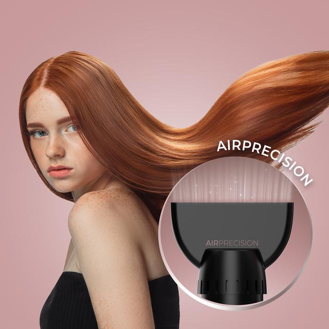AirGlam 14in1 Flex Black Cepillo moldeador AirGlam 14in1 Flex Champagne, con 14 accesorios, función flex, pantalla digital y estuche de cuero
