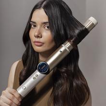 AirGlisse 14in1 Flex Black Brosse soufflante, avec 14 accessoires, fonction Flex, écran numérique et étui en cuir