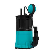 Neptunus 750 Dark&Crystal Bomba de agua 2in1 para aguas limpias y sucias de 750W. Hasta 14.000l/h. Cambio fácil de drenaje. Función low-suction. Partículas hasta 25mm. Altura máxima de bombeo 7.5m y 7m de profundidad. Interruptor flotante. IPX8. Cable 10m.