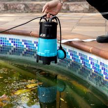 Neptunus 750 Dark&Crystal 2-in-1-Wasserpumpe für sauberes und schmutziges Wasser mit 750 W. Bis zu 14.000 l/h. Einfacher Entwässerungswechsel. Low-Suction-Funktion. Partikel bis zu 25 mm. Maximale Förderhöhe 7,5 m und 7 m Tiefe. Schwimmerschalter. IPX8. Kabel 10m.