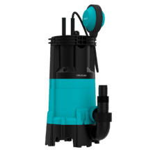 Neptunus 750 Dark&Crystal Bomba de agua 2in1 para aguas limpias y sucias de 750W. Hasta 14.000l/h. Cambio fácil de drenaje. Función low-suction. Partículas hasta 25mm. Altura máxima de bombeo 7.5m y 7m de profundidad. Interruptor flotante. IPX8. Cable 10m.