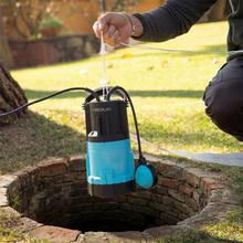 Neptunus 750 Dark&Crystal 2-in-1-Wasserpumpe für sauberes und schmutziges Wasser mit 750 W. Bis zu 14.000 l/h. Einfacher Entwässerungswechsel. Low-Suction-Funktion. Partikel bis zu 25 mm. Maximale Förderhöhe 7,5 m und 7 m Tiefe. Schwimmerschalter. IPX8. Kabel 10m.