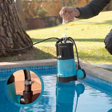 Neptunus 750 Dark&Crystal 2-in-1-Wasserpumpe für sauberes und schmutziges Wasser mit 750 W. Bis zu 14.000 l/h. Einfacher Entwässerungswechsel. Low-Suction-Funktion. Partikel bis zu 25 mm. Maximale Förderhöhe 7,5 m und 7 m Tiefe. Schwimmerschalter. IPX8. Kabel 10m.