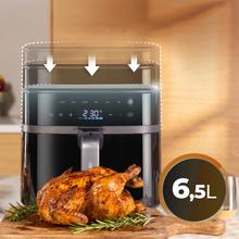 Cecofry&Crunch 6500 Cecotec Freidora de Aire 6 L Cecofry&Crunch 6500 | 2150 W, Motor CookBoost BLDC, 30% Más Rápido, Control Preciso de Flujo de Aire, Pantalla Táctil Digital, Capacidad 6 Litros