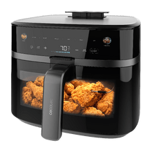 Cecofry&Crunch 8000 Motor BLDC  8L y 1800W con doble elemento calefactor Temperatura ajustable y temporizador. Pantalla a color y ventana de visibilidad.