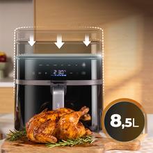 Cecofry&Crunch 8500 Cecotec Freidora de Aire 8 L Cecofry&Crunch 8500 | 1800 W, Motor BLDC Alta Eficiencia, Doble Elemento Calefactor, Pantalla Táctil Digital, Temporizador y Temperatura Regulable