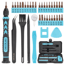 PrecissionGyro 100 Set Kit de precisión 39 piezas. Destornillador manual. Incluye puntas. Maletín ultracomopacto. Accesorios reparación dispositivos electrónicos. Magnetizador de puntas.