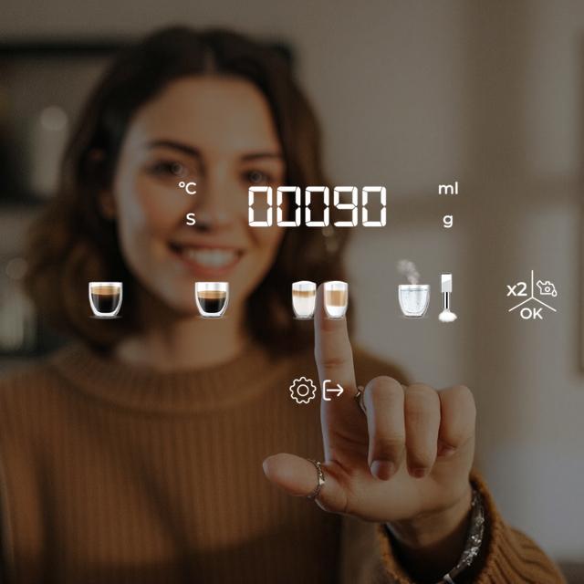 Cremmaet Latte Cafetera superautomática compacta con 19 bares, tanque de leche y sistema Thermoblock.