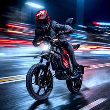 Hyper MX Motocicleta eléctrica urbana con potencia máxima de 6.400 W y autonomía de hasta 75 km. Equipada con motor central para una entrega de potencia equilibrada y batería extraíble para facilitar la recarga. Homologada como L3e, apta para permiso A1 o B con más de 3 años de antigüedad. Incorpora neumáticos all-terrain que mejoran la versatilidad en uso urbano.