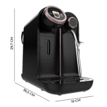 Power Caps Spin Cafetera de cápsulas de Nespresso con vaporizador muy compacta.