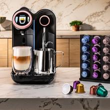 Power Caps Spin Máquina de café de cápsulas Nespresso com vaporizador muito compacta.