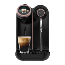 Power Caps Spin Cafetera de cápsulas de Nespresso con vaporizador muy compacta.
