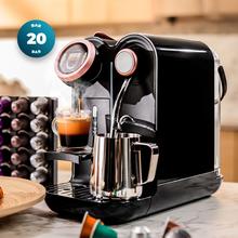 Power Caps Spin Máquina de café de cápsulas Nespresso com vaporizador muito compacta.