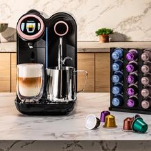 Power Caps Spin Cafetera de cápsulas de Nespresso con vaporizador muy compacta.