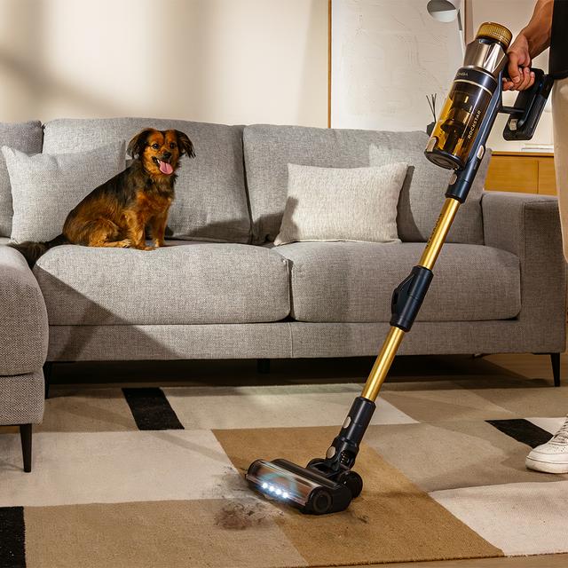 Conga Rockstar RS90 Pet Flex Aspirador escoba sin cables con 600 W y 160 AW de potencia de succión. 40 kPa. Modo Auto. Cepillo para animales y tubo flexible. Limpia hasta 140 m2 sin parones en modo Eco.