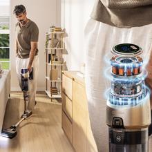 Conga Rockstar RX90 AI AquaPet Flex Aspirador escoba sin bolsa sin cables con Máxima potencia de succión de 350 AW y ultrapotencia de 850 W. 100 minutos de autonomía. Inteligencia Artificial. Cepillo HairLess antienredos. Tubo flexible y kit de accesorios completo.