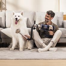 Conga Rockstar RX90 AI AquaPet Flex Aspirador escoba sin bolsa sin cables con Máxima potencia de succión de 350 AW y ultrapotencia de 850 W. 100 minutos de autonomía. Inteligencia Artificial. Cepillo HairLess antienredos. Tubo flexible y kit de accesorios completo.