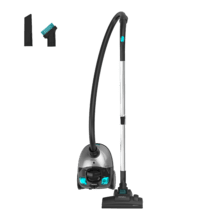 Conga Powerbag 2000 Compact Plus Aspirador de trineo de 800 W de potencia. Con bolsa. Máxima capacidad de la bolsa de hasta 2 L con filtrado de alta eficiencia y tubo telescópico metálico. Incluye accesorios aptos para muebles y esquinas que permiten la limpieza de las zonas más complicadas.