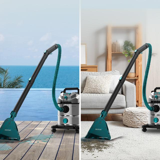 Conga CarpetClean 20000 Pro Ultra Nettoyeur de taches Fonction 2 en 1 avec une grande capacité de 20 L, qui permet d'aspirer à la fois les solides et les liquides. 1600 W et 21 kPa de puissance.