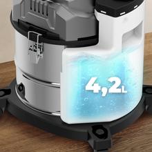 Conga CarpetClean 20000 Pro Ultra Nettoyeur de taches Fonction 2 en 1 avec une grande capacité de 20 L, qui permet d'aspirer à la fois les solides et les liquides. 1600 W et 21 kPa de puissance.