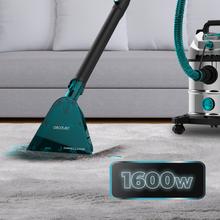 Conga CarpetClean 20000 Pro Ultra Nettoyeur de taches Fonction 2 en 1 avec une grande capacité de 20 L, qui permet d'aspirer à la fois les solides et les liquides. 1600 W et 21 kPa de puissance.
